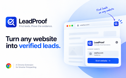 LeadProof — Email Finder & Lead Intelligence screenshot