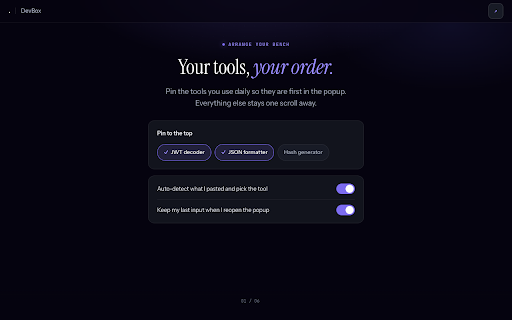 DevBox — Offline JWT Decoder, Base64 Encoder and Hash Toolkit screenshot