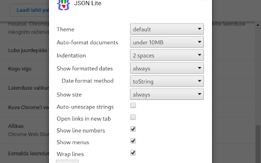 JSON Lite screenshot