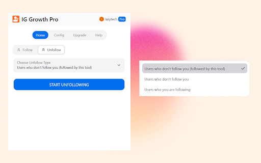 IG Growth Pro - Auto Follow & Unfollow screenshot
