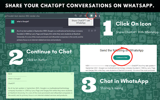 ChatGPT for WhatsApp: Share ChatGPT Chat screenshot