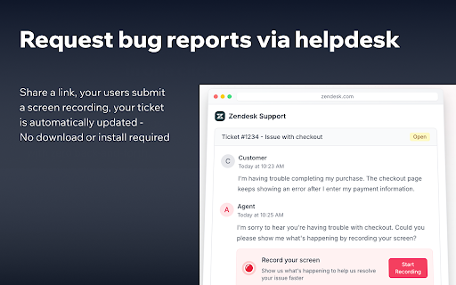 Screendesk - Record & Report Bugs screenshot