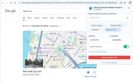 Geolocation Spoofing. Fake Location for Google Maps & Search by GTrack screenshot