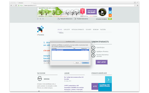 eParaksts signing extension screenshot