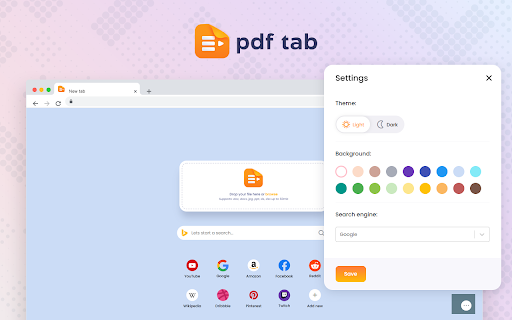 PDF Tab - PDF Converter in a New Tab screenshot