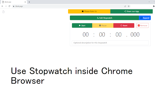 Stopwatch for Google Chrome™ screenshot