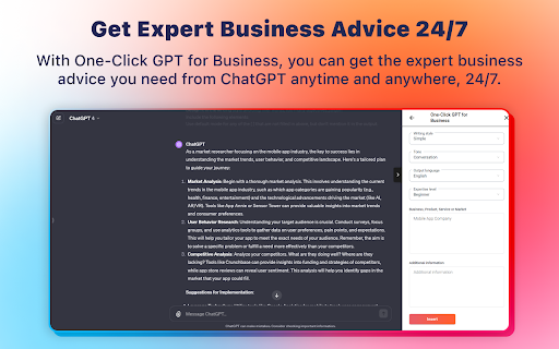 ChatGPT Prompt Generator for Business screenshot