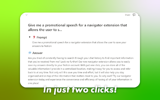 Chat to Notion screenshot