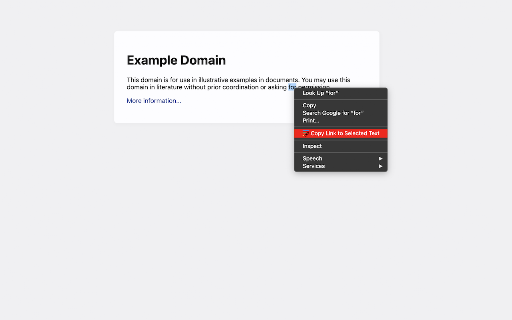 Link to Text Fragment screenshot