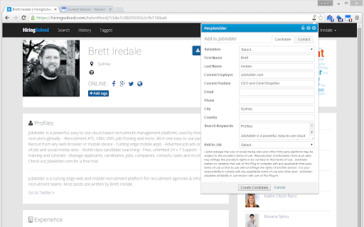 PeopleAdder screenshot