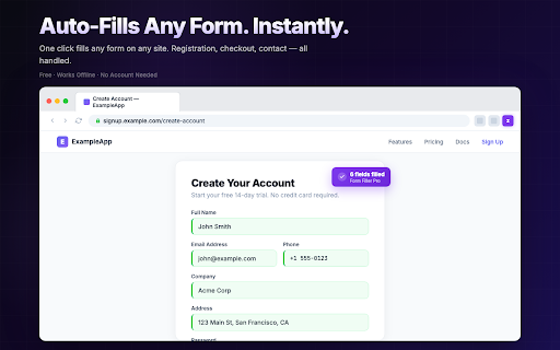 Form Filler Pro by Zovo - Autofill Forms with Saved Profiles screenshot