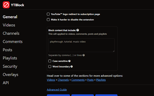 YTBlock - Block any content from YouTube™ screenshot