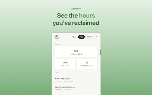 superagent - Automatic cookie consent screenshot