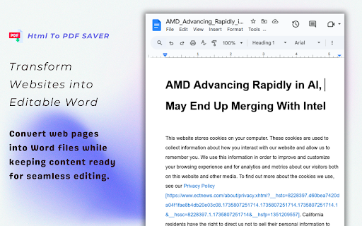 Web2PDF - HTML to PDF Converter screenshot