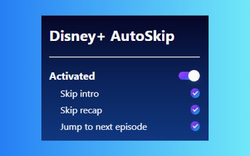 Disney+ AutoSkip screenshot