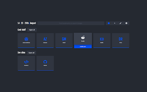 nightTab screenshot