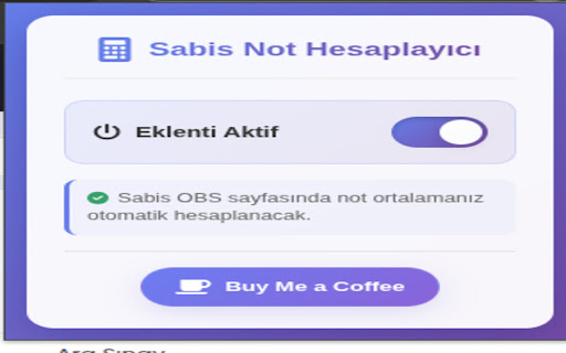 Sabis Not Hesaplayıcı screenshot