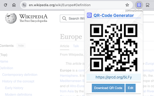 Offline QR Code Generator screenshot