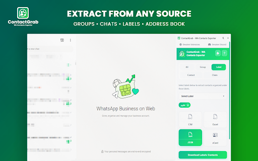 ContactGrab - WA Contacts Exporter screenshot