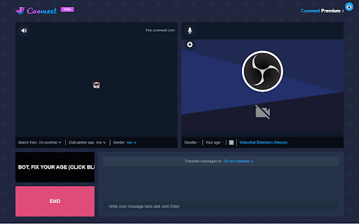Videochat Extension FreeCM screenshot
