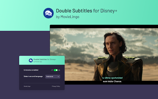 Double Subtitles for Disney+ by MovieLingo screenshot