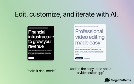Magic Patterns — Import Website screenshot
