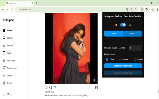 Reel and Feed Auto Scroller screenshot