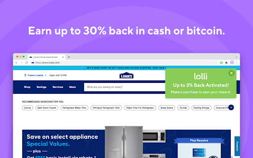 Lolli: Earn Bitcoin and Cash Back screenshot