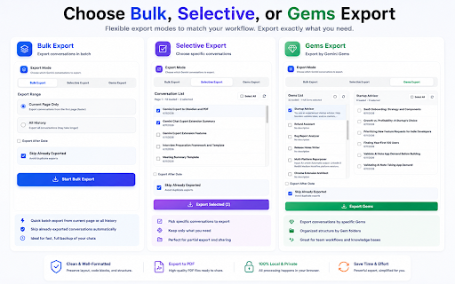 Export Gemini AI Chats to PDF screenshot