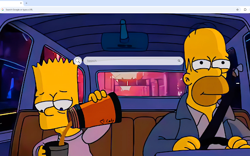 Simpsons Chill Drive Live Wallpaper screenshot