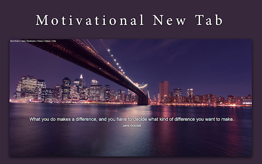 Motivational New Tab screenshot