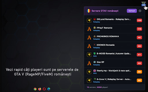 GTAV Server List screenshot