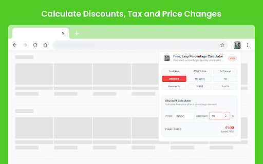 Free, Easy Percentage Calculator screenshot