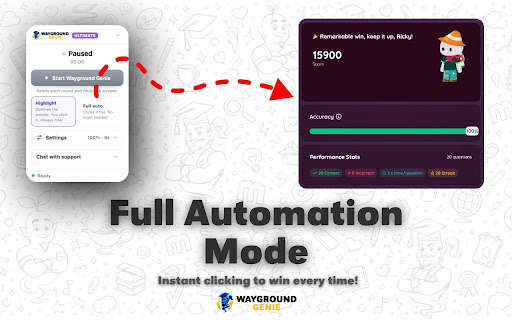 Wayground Genie – Answers & Automation (formerly Quizizz) screenshot