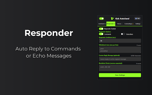 Kick AutoSend screenshot