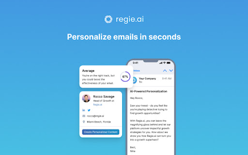 Regie.ai | AI Co-Pilot for Sales Emails screenshot