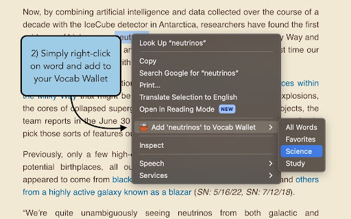 Vocab Wallet - Your Online Word Bank and Vocabulary Builder screenshot