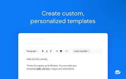 Briskine: Email templates for Gmail™ screenshot