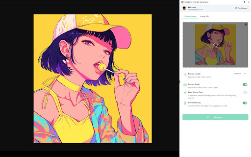 image to prompt screenshot