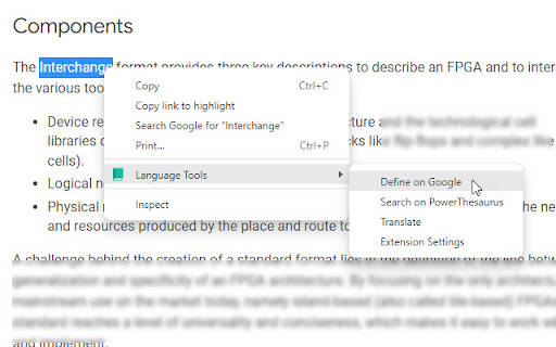Language Tools - Translate, Dictionary, and Thesaurus screenshot