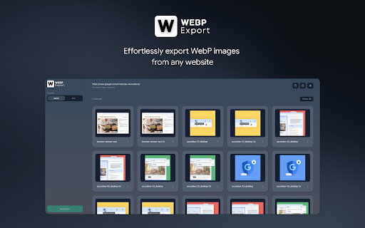 WebP Export screenshot