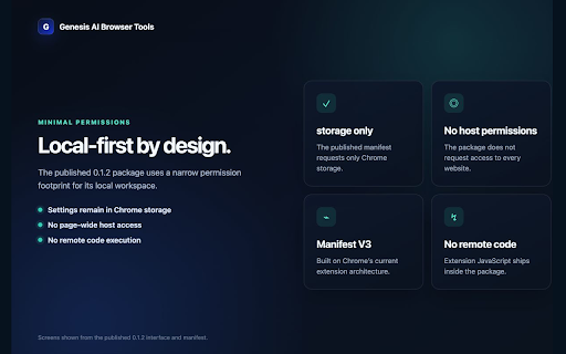 Genesis AI Browser Tools screenshot