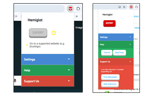 Hemiglot - Duolingo Vocabulary Downloader screenshot