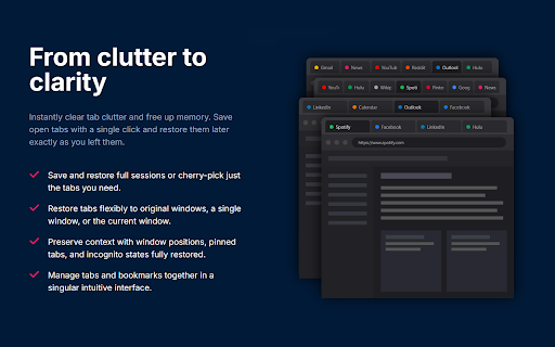 Session Buddy - Tab & Bookmark Manager screenshot