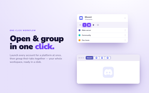 ChatPanel: Multi-Account Sidebar for WhatsApp, Telegram & Discord screenshot