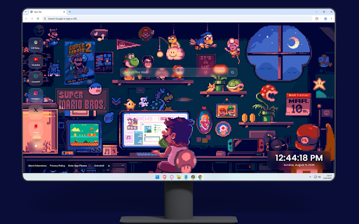 Chill Mario Pixel Live Wallpaper screenshot