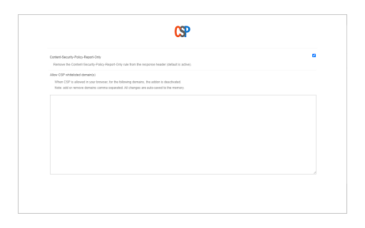 Allow CSP: Content-Security-Policy screenshot