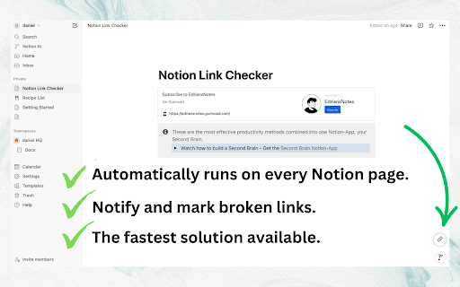Notion Link Checker screenshot