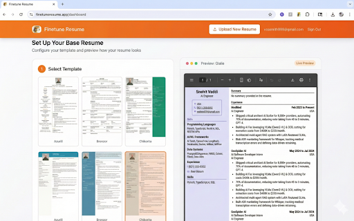 Finetune Resume AI screenshot