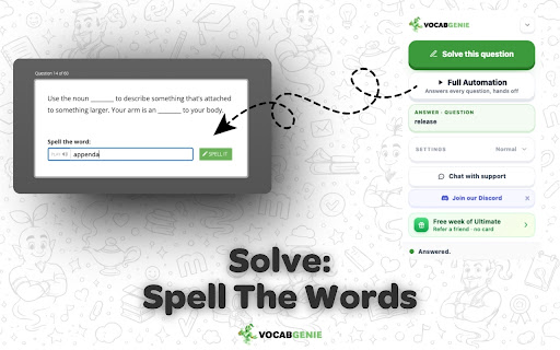 Vocab Genie | Instant Vocabulary.com Answers | #1 Vocabulary.com Hack screenshot